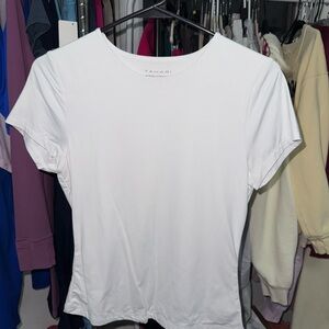 Tahari Women's Crisp White Short Sleeve Tee